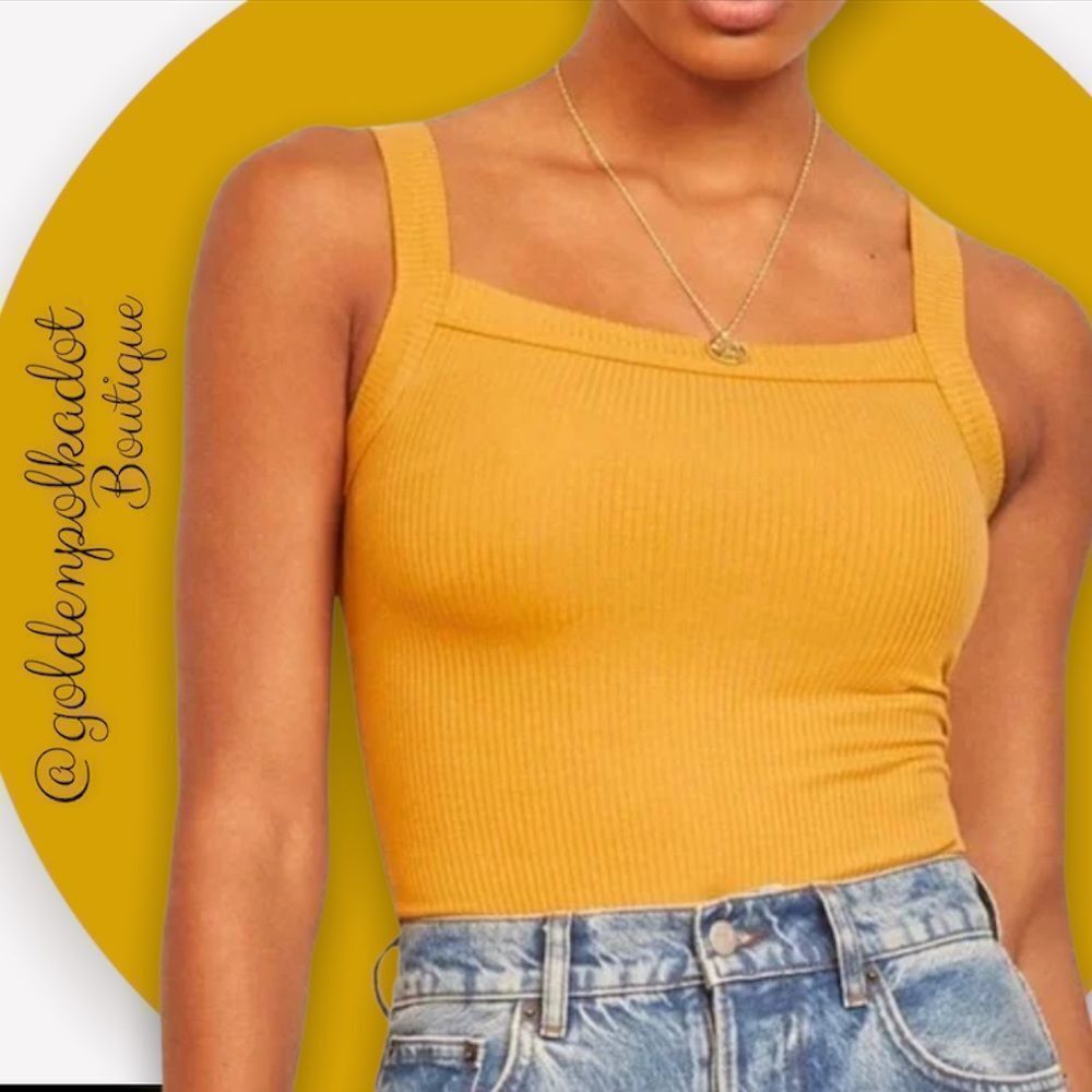 Reformation Rochelle Size Lg  NWT OCHRE color (mustard) Brat Girl Summer - Picture 6 of 10